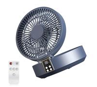 ULIJTH Desktop Air Circulators With Remote LED Night Light 3 Speed Modes 4000mAh Rechargeable Battery Space Saving Foldable