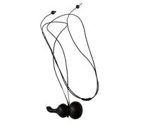 ULIJTH Elegant Wood Gourd Pendant Necklace User Friendly Wood Gourd Pendant Necklace With Leather Cord For Modern Aesthetics