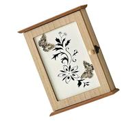 ULIJTH Engineered Wood Holder Wall Mounted Hook Portable Entryway Organizers Retro Styles Space Saving Storage Solution