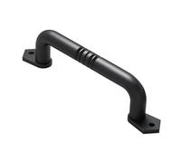 ULIJTH Ergonomic Grip Carbon Steel Entry Door Levers with Corrosions Resistance Quick Installion for Garage Shed Barn Quick Installion Door Handle Set
