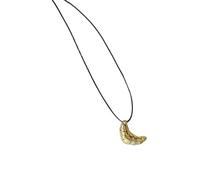 ULIJTH Fashionable Cow Horn Styles Long Black Rope Necklace Charm Pendant For Trendt Women Ladies Casual Wear Stylish Outfits