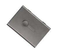 ULIJTH High Capacity Stainless Steel Business Card Organizers Modern Styles Secure Closure Perfect For Corporate Event Large Capacity Metal Name Card Case