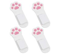 ULIJTH Hygienic Bathroom Lifter Set Of 4 Cats Paws Toilet Lid Handle With Adhesive Block For Secure Installation Any Seat Toilet Seat Handle Lifter Set Nonslip