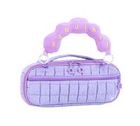 ULIJTH Lovely Fog Molded Pen Planner Transportable Handle Capacious Compartment for Writing Materials School Rudiments Stylish Cloud Pencil Case for Students