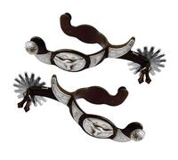 ULIJTH Metal Horse Spur Western Cow Boy Mens Roping With Gear Boot Decoration Riding Accessories Enduring Western Cowboy Spur For Riding