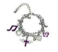 ULIJTH Music-Note Charm Cross-Heart Pendant Butterfly Stainless Steel Women Jewelry