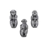 ULIJTH Resin Monkey Statues 3PCS See Not Hear Not Speak Not Evil Home Decoration For Art Lover And Office Decoration