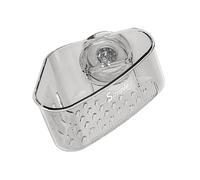 ULIJTH Sink Corner Organiser For Sponges Scrubbers Detachable Suction Mount Drainage Rack For Kitchen Bathroom Accessories Suction Cup Bathroom Storage Rack