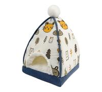 ULIJTH Small Pet Thawing House With Detachable Pee Pad Soft Fleece Nest For Dwarf Leverets Rodents 15.5cm Wide Not Slip Bottom Pet Mat