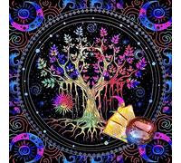 ULIJTH Square Flannelette Tarot Cloth Board Game Pad Astrological Oracles Pad Table Cover Card Mat Divinations Tablecloth Tarot Card For Reading Divinations Board Game Table Astrology