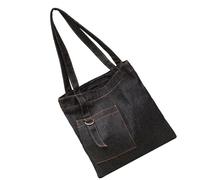 ULIJTH Stylish Convertible Jeans Bag For Women & Men Large Capacity Shoulder Tote With Reinforced Handles For Travel Essentials Textbook Organizer Bag