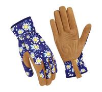 ULIJTH Women's Gardening Work Gauntlets Against Spine Thin Comfortable For Trimming Harvesting Undertakings Leather Gardening Gloves Outdoor Work Permanent