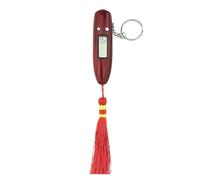 ULIJTH Wood Finish Electronic Digital Counter Keychain For Spiritual Practice Stress Relief Finger Exercise