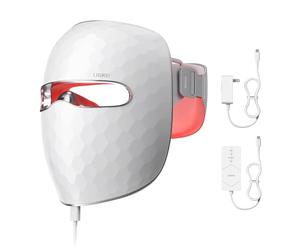 Ulike ReGlow LED Light Therapy Mask, Red Light Therapy for Face, 4 Modes with Red, Blue, Yellow & Infrared Red Lights for Reduce Acne & Anti-Aging, Eye-Protection, 272 Beads, Pearl White