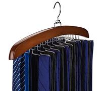 Ulimart Tie Rack 2Pcs Tie Racks for Men Closet 24 Hooks , Wooden Tie Organizer with Upgraded 360°Rotating, Scarves Accessories Closet Organizer for Bras,Tank Tops,Camisoles etc.Walnut…