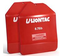ULIONTAC Double Curved Weight Plates - Pair of 8.75lb Hexagon Tactical Vest Plates for Weight Vest, Fixed Weight Plates for Training, Home Gym Workout 12x10 inch (8.75lb, Red)