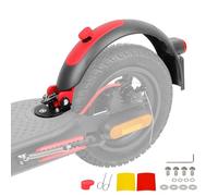 Ulip Scooter Rear Mudguard with Tail Light for Xiaomi M365 Pro/Pro 2/1S/MI3 Scooter, Grey and Red, Plastic, Universal Fit, Rear