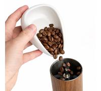 Ulirds Coffee Beans Dosing Cup,Weigh Coffee Bean Container,Pure White Ceramic Tea Vessel,Loose Tea and Flower Petals Tea Set,Well Made Cha He