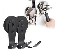 Ulirds Hanging Magnetic Espresso Portafilter Holder, Compatible with Breville/Rancilio Coffee Machine,51/54mm/58mm Double Spout/Bottomless Portafilter Holder,Coffee Bar Accessories(Black)