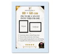 Ulisia 80x60 cm White Wooden-Effect Photo Frame | Large Wall Mount Poster & Picture Frame - Perfect for Modern Décor