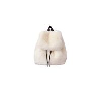 Ulisty Women Small Faux Rabbit Fur Backpack Furry Drawstring Daypack Plush Shoulder Bag beige