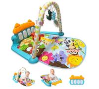 ULIVIOR Play Mat with Piano Keyboard & Toys - Soft Floor Gym for Newborns & Toddlers - Sensory Mat for Tummy Time & Floor Play