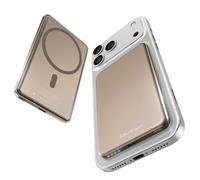ULiXWH [0.3" Ultra Slim] [Alloy-Made] Magsafe Portable Charger for iPhone, 2025 Upgrade 5000mAh Fast Charging Magnetic Power Bank, Wireless Battery Pack for iPhone 16 15 Pro Max 14 13 12, Desert Gold