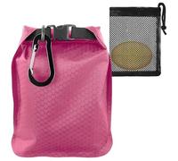 Uliya Travel Soap Bag Waterproof Leakproof Soap Dishes Case Box Quick Drying Soap Bar Portable Sealing Soap Holder with Lathering Bag and Carabiner for Travel, Camping (Pink)
