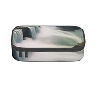 ULKMFFCF American Falls Printed Pencil Case with Compartments - Large Capacity Pen Case Bag Pouch Holder Makeup Bag for School, Office, Travel