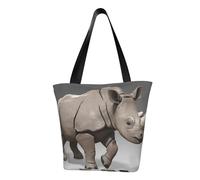 ULKMFFCF animal rhino Printed Shoulder Bag for Women Handbag Tote Bag Shopping Bags