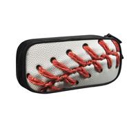 ULKMFFCF Baseball Lace Close Up Printed Pencil Case Pen Bag,Black - Large Capacity Students Stationery Pouch Pencil Box with Zipper for School Office Travel and Makeup