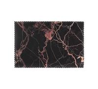 ULKMFFCF Black Rose Gold Marble Printed Placemats Set Of 6 - Non-Slip Heat Resistant Table Place Mats For Hotel Home Kitchen Dinning, ULC0EYV5F272