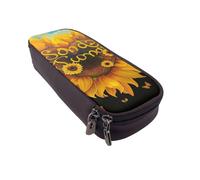 ULKMFFCF Blessed to Be Called Nana Sunflower Printed Pencil Case Pen Bag - Pu Leather Students Stationery Pouch Pencil Box with Zipper for School Office Travel and Makeup