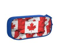 ULKMFFCF Canadian Flag Printed Pencil Case Pen Bag,Blue - Large Capacity Students Stationery Pouch Pencil Box with Zipper for School Office Travel and Makeup