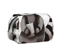 ULKMFFCF Cartoon Cute Raccoon Print Double Layer Pencil Case Flip Pen Pouch Organizer for Students, School Supplies, Travel Organizer