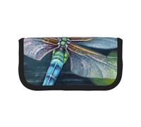 ULKMFFCF Dragonfly Painting Printed Canvas Pencil Case - Large Capacity School Office Organizer Pen Bag Cosmetic Bag