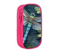 ULKMFFCF Dragonfly Painting Printed Cute Pencil Case Pen Bag,Pink - Large Capacity Students Stationery Pouch Pencil Box for School Office Travel Makeup