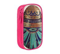 ULKMFFCF Egyptian Scarab Printed Cute Pencil Case Pen Bag,Pink - Large Capacity Students Stationery Pouch Pencil Box for School Office Travel Makeup