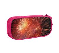 ULKMFFCF Explosion Firework 3D Printed Pencil Case Pen Bag,Pink - Large Capacity Students Stationery Pouch Pencil Box with Zipper for School Office Travel and Makeup