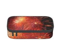 ULKMFFCF Explosion Firework 3D Printed Pencil Case with Compartments - Large Capacity Pen Case Bag Pouch Holder Makeup Bag for School, Office, Travel