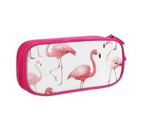 ULKMFFCF Flamingos on White Printed Pencil Case Pen Bag,Pink - Cute Students Stationery Pouch Pencil Box with Zipper for School Office Travel and Makeup