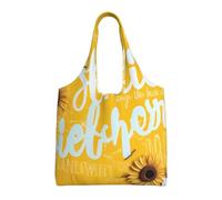 ULKMFFCF Goodlooking Hello Sunshine Printed Canvas Tote Bag for Women Reusable Handbag Shopping Shoulder Bag for School Work Travel