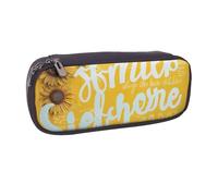 ULKMFFCF Goodlooking Hello Sunshine Printed Pencil Bag Pen Case for Boys Girls - PU Leather Cute Stationery Pouch Holder for School Office Travel Makeup