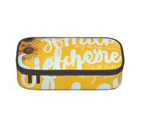 ULKMFFCF Goodlooking Hello Sunshine Printed Pencil Case with Compartments - Large Capacity Pen Case Bag Pouch Holder Makeup Bag for School, Office, Travel