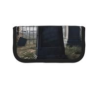 ULKMFFCF Graveyard Tombstone Printed Canvas Pencil Case - Large Capacity School Office Organizer Pen Bag Cosmetic Bag