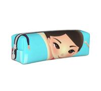 ULKMFFCF Gymnastics Game Printed Leather Pencil Case - Cute Zip Pouch for School, Office, Travel and Makeup