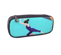 ULKMFFCF Gymnastics Game Printed Pencil Case Pen Bag - Pu Leather Students Stationery Pouch Pencil Box with Zipper for School Office Travel and Makeup
