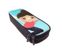ULKMFFCF Gymnastics Game Printed Pencil Case Pen Bag - PU Leather Students Stationery Pouch Pencil Box with Zipper for School Office Travel and Makeup
