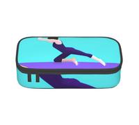 ULKMFFCF Gymnastics Game Printed Pencil Case with Compartments - Large Capacity Pen Case Bag Pouch Holder Makeup Bag for School, Office, Travel