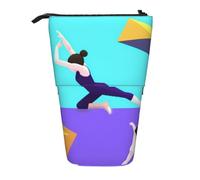ULKMFFCF Gymnastics Game Printed Standing Telescopic Pencil Case - Cute School Pencil Pouch, Makeup Bag, Cosmetic Bag, Pen Holder